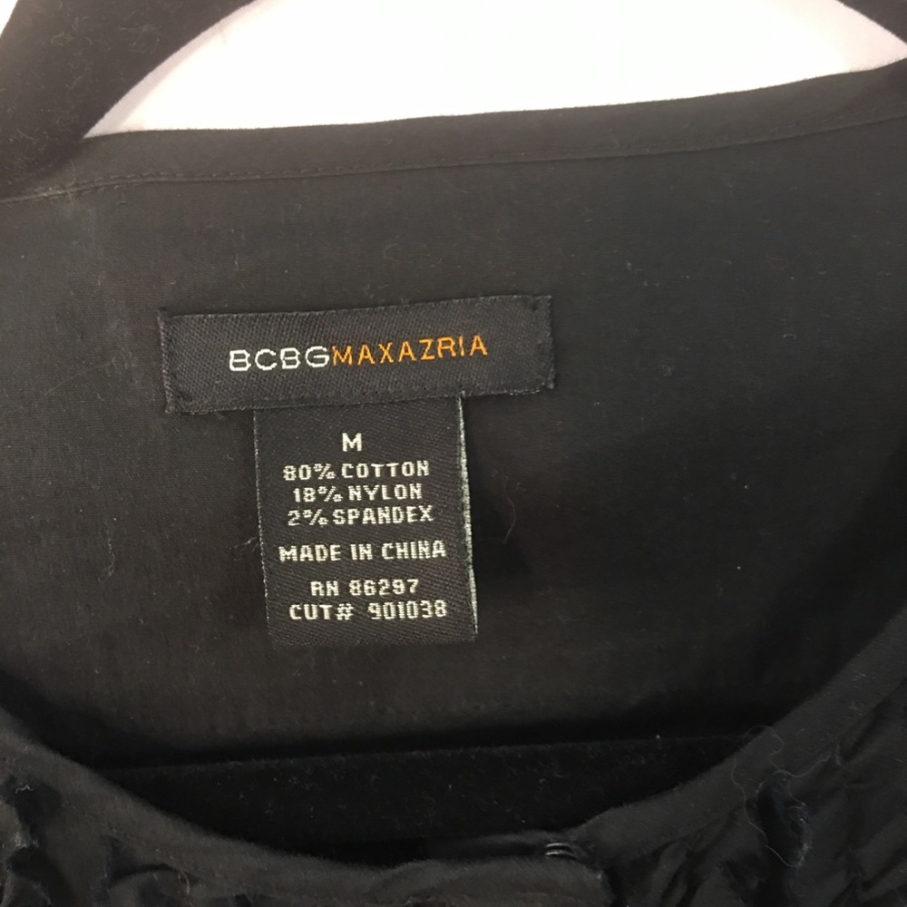 BCBG Top Maxazria Womens Button Front Blouse M - Picture 3 of 7